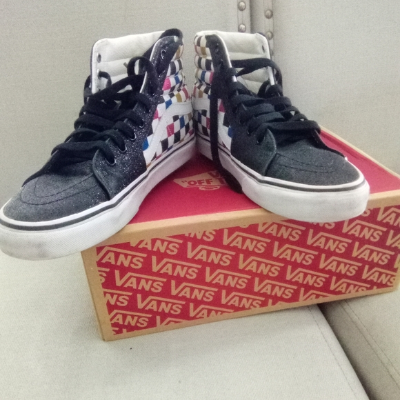 Glitter Checkerboard Vans - Picture 2 of 5